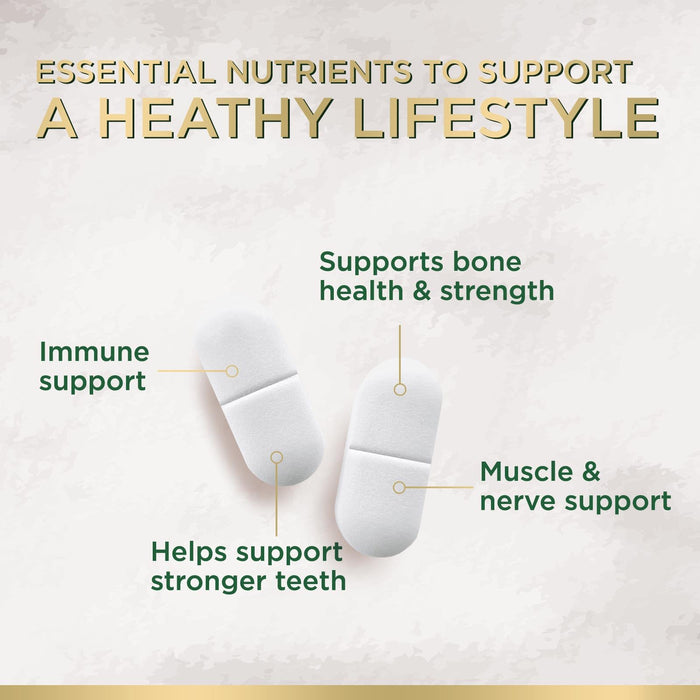 Calcium 1200 mg with Vitamin D3, Calcium Supplement Vitamins, Supports Bone Strength, Teeth & Immune System, Calcium Supplements for Women & Men, Nature's Absorbable Calcium Carbonate - 120 Tablets