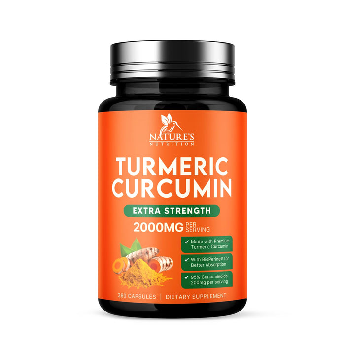 Turmeric Curcumin 2000mg with BioPerine + 95% Curcuminoids - 360 Capsules