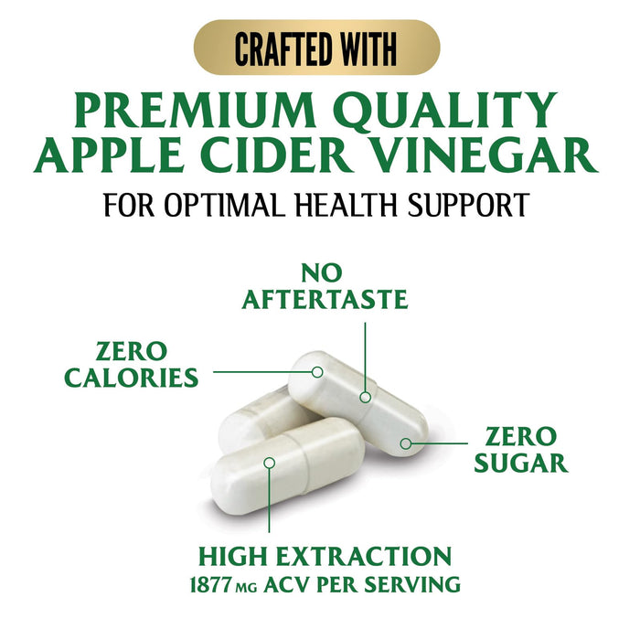 Apple Cider Vinegar Capsules ACV Supplements 1877mg, Vitamin D3, Zinc & Best ACV Supplement Pills Supporting Gut Health for Better Digestion, Immune System Support, Non-GMO & Gluten Free, 120 Capsules