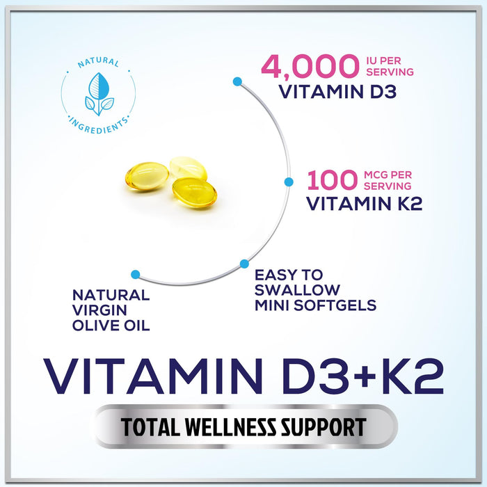 Vitamin D3 K2 – 5000 IU – 240 Softgels