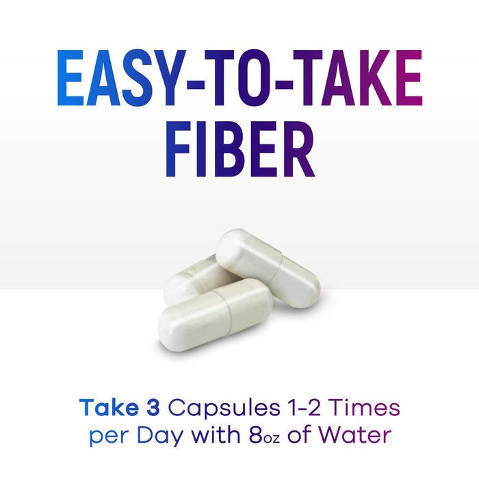 Psyllium Husk Fiber Supplement 1500mg - Vegan Prebiotic, Soluble Fiber for Daily Digestive Health & Regularity Support, Natural Psyllium Powder Caps, Sugar-Free, Non-GMO & Gluten-Free - 120 Capsules