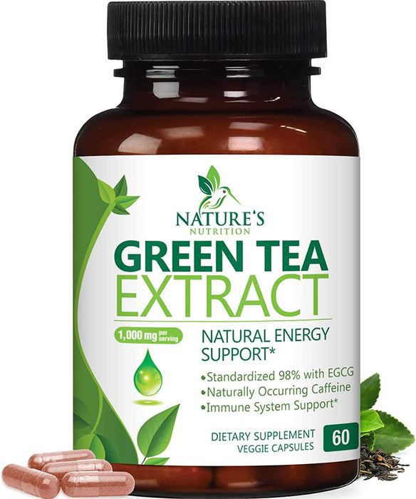 Green Tea Extract Capsules with EGCG – 1000mg – 60 Capsules