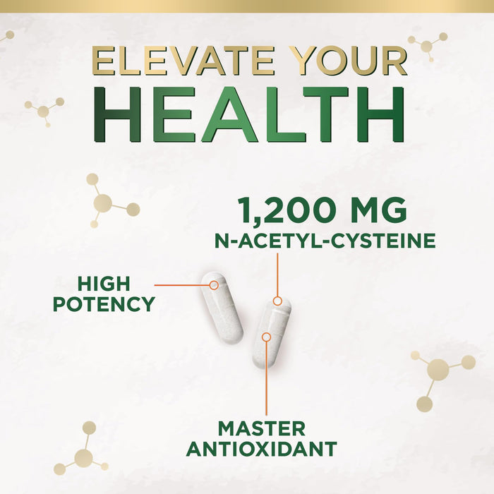 NAC Supplements N-Acetyl L-Cysteine (NAC) 1200 mg - NAC Supplement for Lung Health & Immune Support, Liver Support & Antioxidants, Freefrom N-Acetylcysteine, Gluten Free, Non-GMO, 120 Veggie Capsules