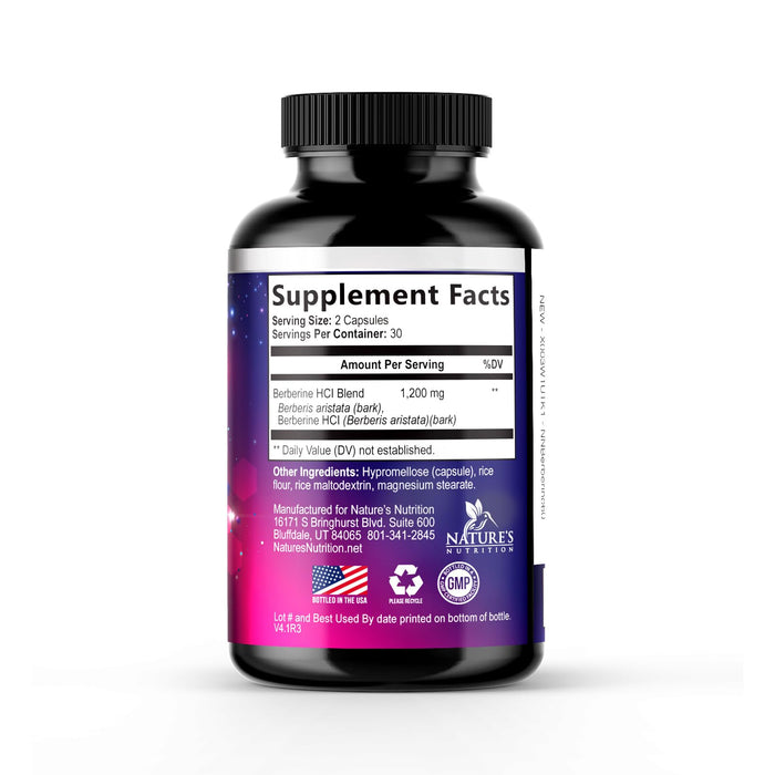 Berberine HCL 1200mg – 60 Veggie Capsules