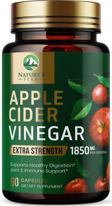 Apple Cider Vinegar Capsules ACV 1877mg – 60 Capsules