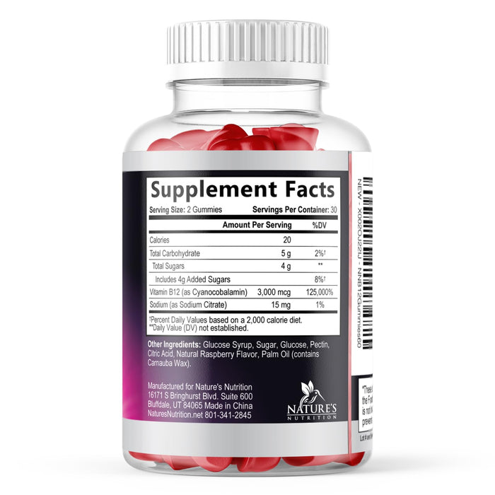 B12 Gummies – 3000mcg – 60 Gummies