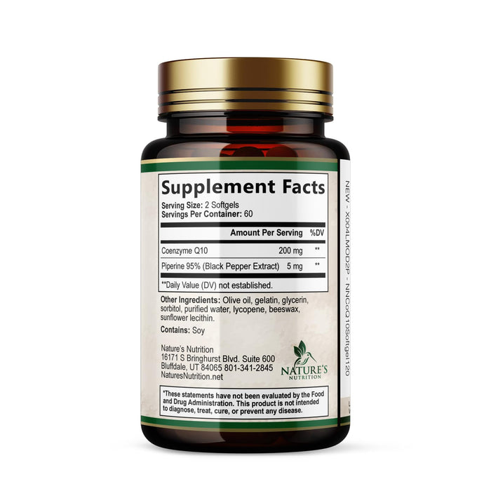 CoQ10 200mg Softgels – 120 Softgels