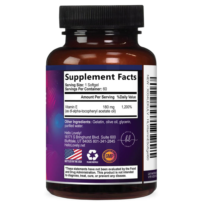 Vitamin E – 180mg – 60 Softgels