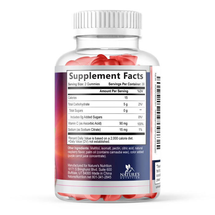 Zero Sugar Vitamin C Gummies – 60 Count Gummies
