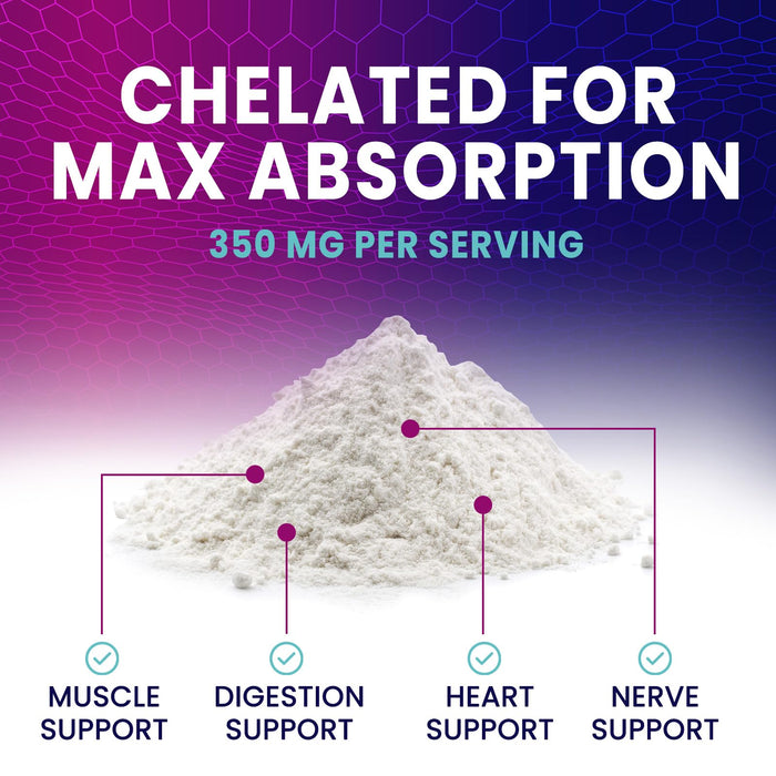 Magnesium Supplement Citrate Vegan Calm Magnesium Powder, High Strength Absorption Drink Mix Supplements to Support Natural Muscle Health, Gluten Free, Non-GMO & Bottled in USA - 7.2 oz - 60 Servings