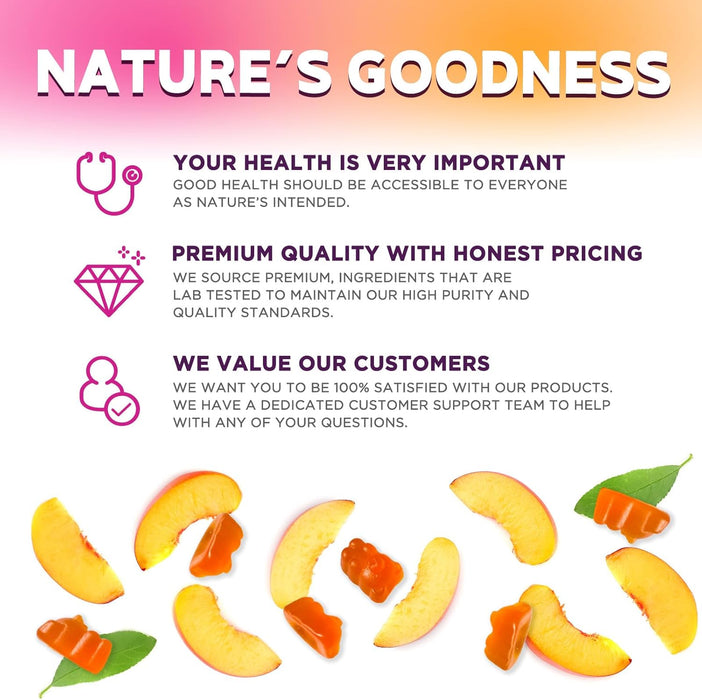 Nature's Nutrition CoQ10 Gummies 100mg – High Absorption Coenzyme Q10 Supplement for Heart Health, Energy & Antioxidant Support – Peach Flavor Gummy, Vegan, Non-GMO, Gluten Free – 120 Count