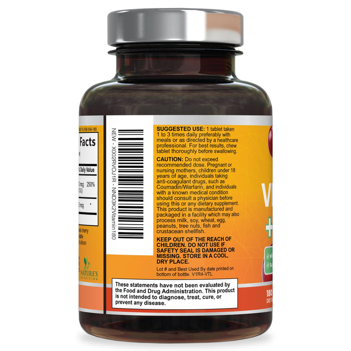 Vitamin D3 K2 2000 IU + with K2 (MK-7) 75 mcg – 180 Tablets
