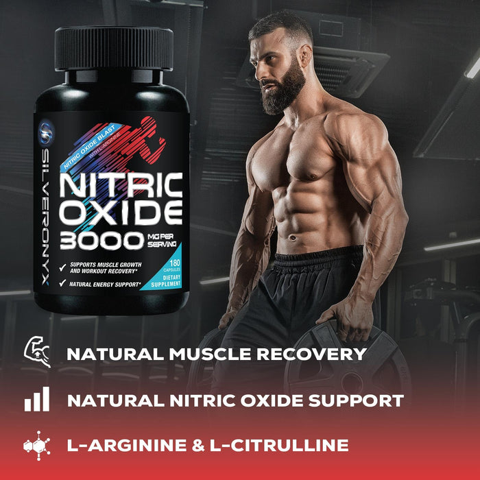 Nitric Oxide Formula with L-Arginine + Citrulline – 180 Capsules