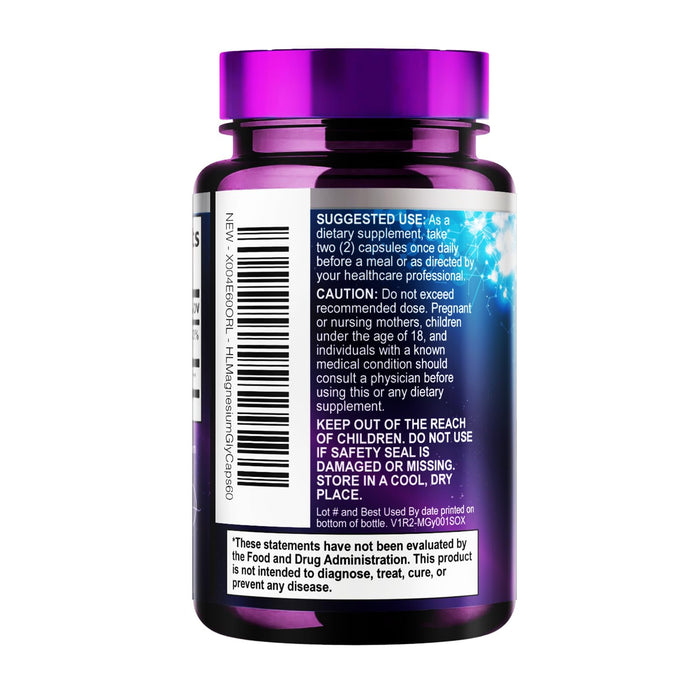 Magnesium Glycinate 1000mg | | Chelated to Support Bone – 60 Capsules