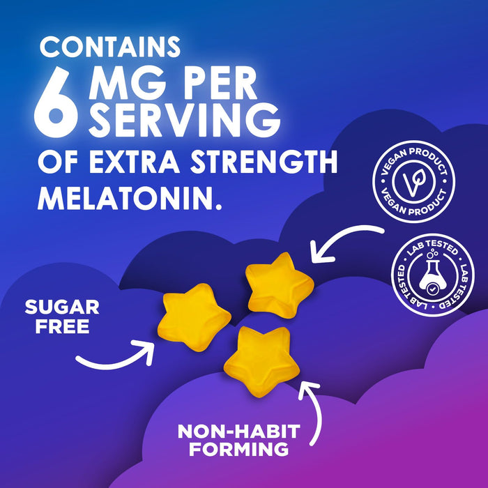 Sleep Gummies 6mg - Melatonin Gummy for Adults, Sugar Free, Natural Sleeping Gummy for Adults, Kids, Orange Flavored, Vegan, Non-GMO, Extra Strength Sleep Vitamin Support Supplement - 120 Gummies
