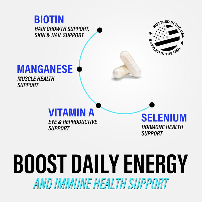 Men's Multivitamins Supplement - Complete Daily Multivitamin for Men with Vitamin B12, A, C, D, E, Zinc, Calcium, Iron, Folate - Immune Health & Energy Support - High Potency & Non-GMO - 120 Capsules