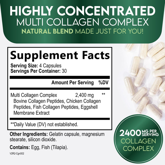 Multi Collagen Peptides 2400 mg – 120 Capsules