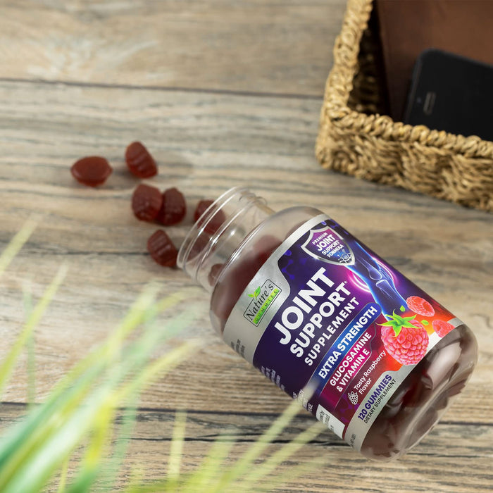 Joint Support Supplement - Extra Strength Glucosamine Gummy Supports Joints Health & Flexibility for Back, Knees, Hands - Natural Vitamin E Immune Support - Best Gummies for Women & Men - 120 Gummies