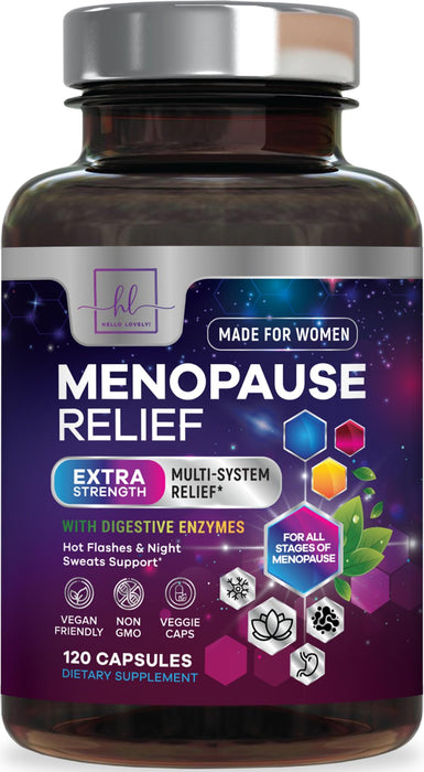 Menopause Supplements for Women - 8 Billion CFU Probiotics, Hot Flash, Night Sweats & Menopause Relief Probiotic for Vaginal, Digestive Health & Immune Support with Black Cohosh - 120 Capsules