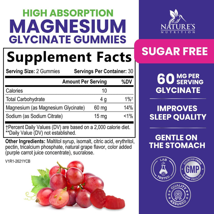 Magnesium Glycinate Gummies – 60 Gummies