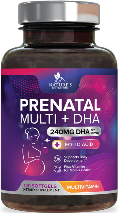 Prenatal Vitamins with Folic Acid & DHA – 120 Softgels