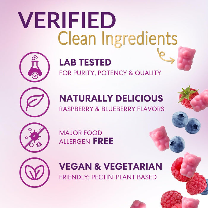 Hair Vitamins Gummies with Biotin 5000 mcg Vitamin E & C Support Hair Growth Gummy, Premium Vegetarian Non-GMO, for Stronger, Beautiful Hair, Skin & Nails, Biotin Gummies Supplement - 60 Gummy Bears