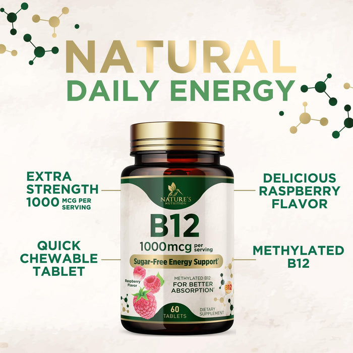 Vitamin B12 (Methylcobalamin) 1000 mcg – 60 Tablets