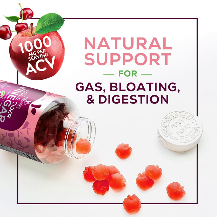 Vegan Apple Cider Vinegar Gummy 1000mg – 120 Gummies