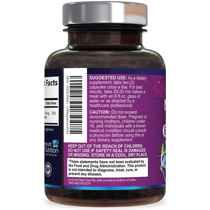 Magnesium Citrate Capsules 1000mg – 240 Capsules