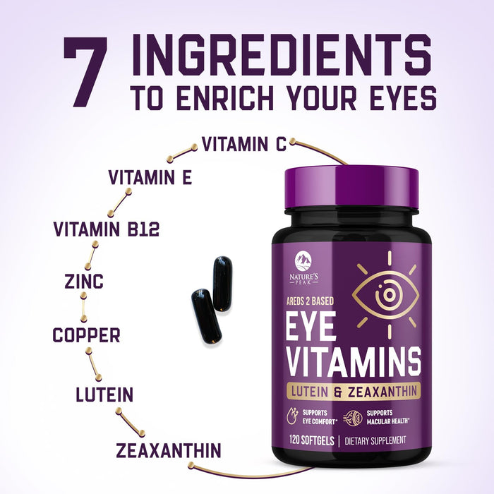 Eye Vitamins with Lutein & Zeaxanthin – 120 Capsules