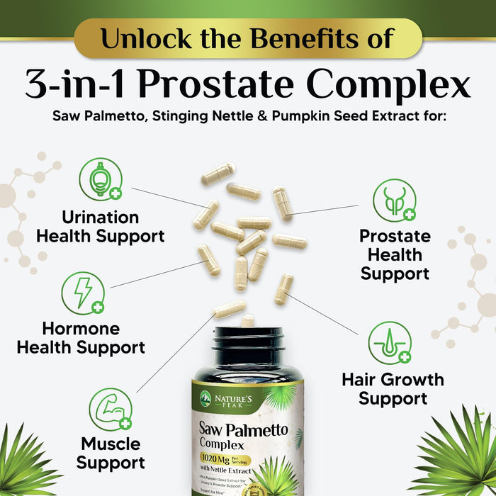 Saw Palmetto for Men Prostate – 120 Capsules
