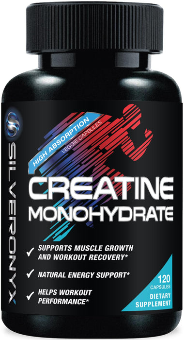 Creatine Monohydrate Capsules 3000mg - Micronized Creatine Nutritional Supplement - Lean Muscle Growth, Workout Performance, Energy & Endurance Support - 750mg per High Absorption Capsule - 120 Count