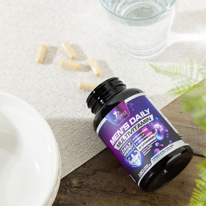 Multivitamin for Men - Vitamin A, C, D, E, Zinc, Calcium, Multivitamins for Immune Health Support, Vitamin B12, Men’s Daily Multivitamin Supplement Capsules, Non-GMO Mens Multi Vitamins - 120 Capsules