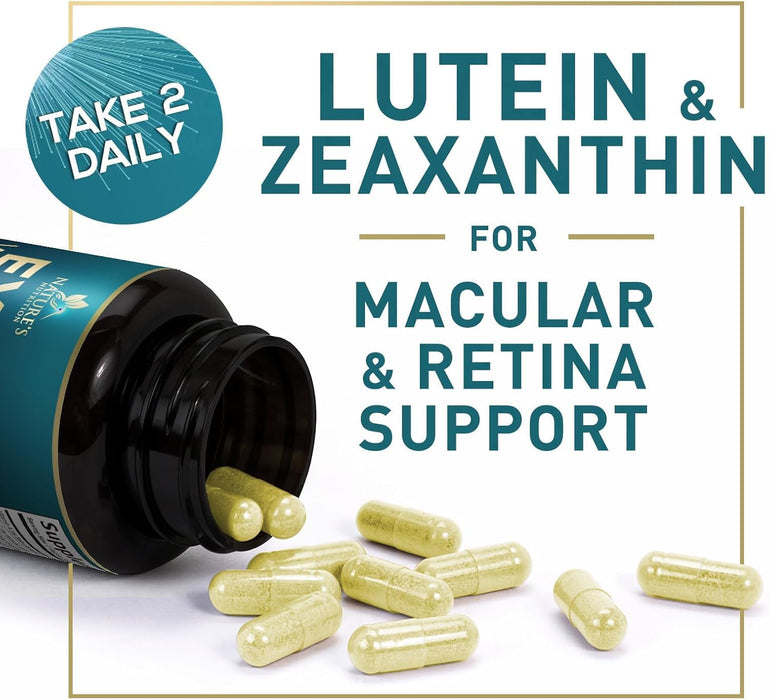 Eye Vitamins & Mineral Supplement - Contains Lutein, Zinc, Vitamins C, E & Zeaxanthin - Supports Eye Strain, Vision Macular Health & Dry Eyes for Seniors with Lycopene, Gluten Free - 120 Capsules