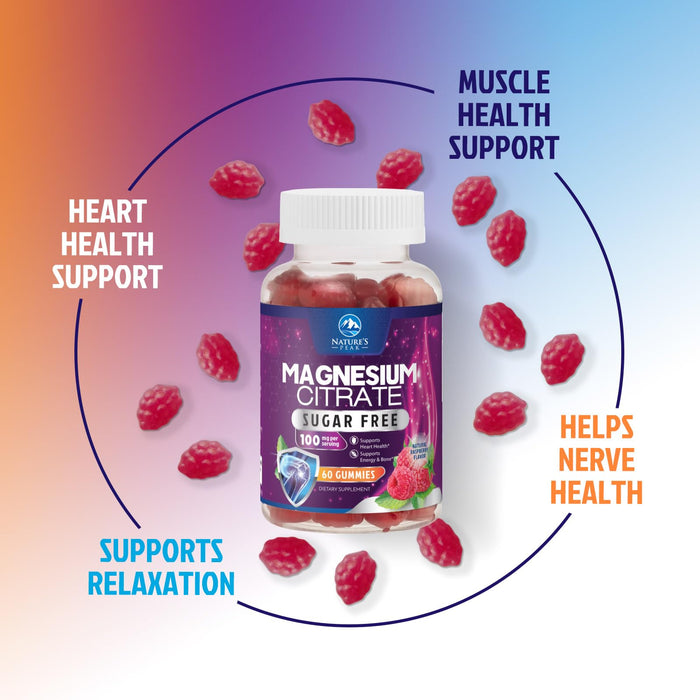 Magnesium Citrate Gummies Sugar-Free – 60 Gummies