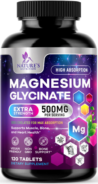 Magnesium Glycinate 500mg – 120 Tablets