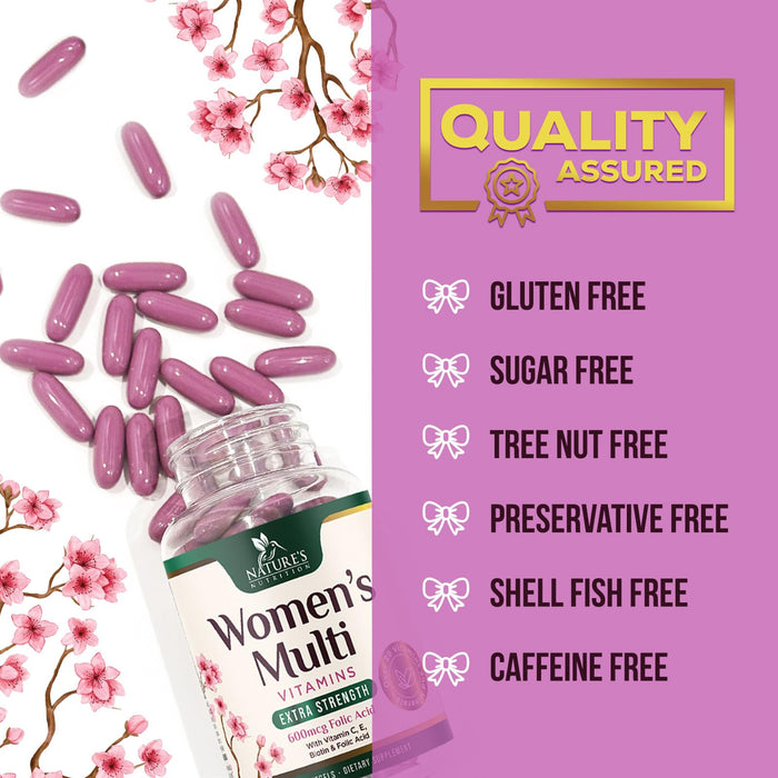 Multivitamin for Women with Iron, Calcium, Zinc, Vitamin A, C, D, E, & B Vitamins for Bone, Skin & Immune Health Support, Nature's Daily Womens Multivitamins for Women's Energy & Health, 120 Softgels