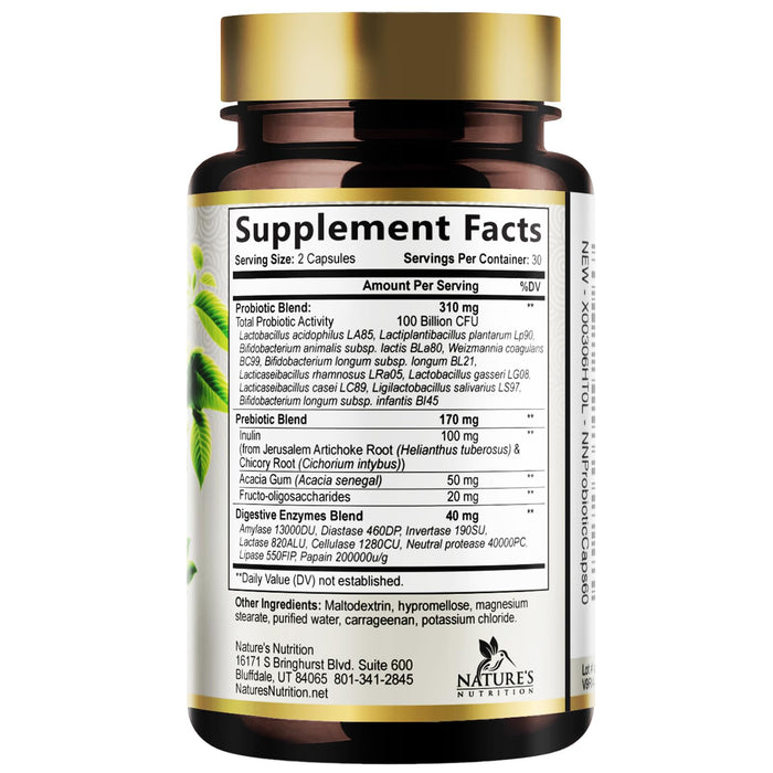 Probiotics – 100 Billion CFU – 60 Capsules