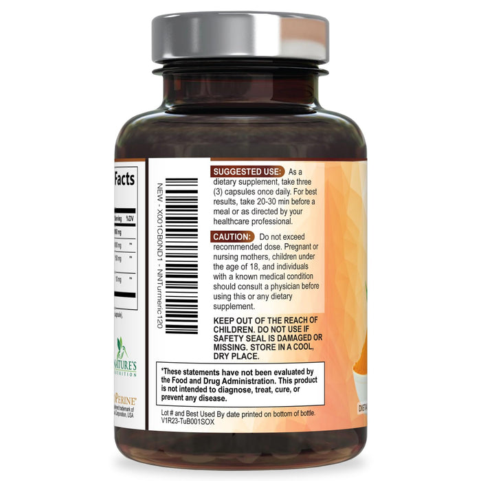 Turmeric Curcumin 1950mg – 120 Capsules