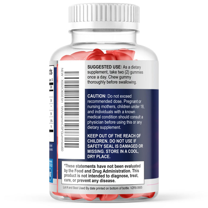 Zero Sugar Vitamin C Gummies – 60 Count Gummies
