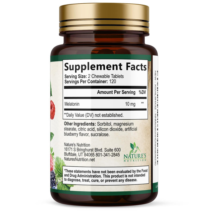 Melatonin 10 mg Fast Dissolve – 120 Day Supply