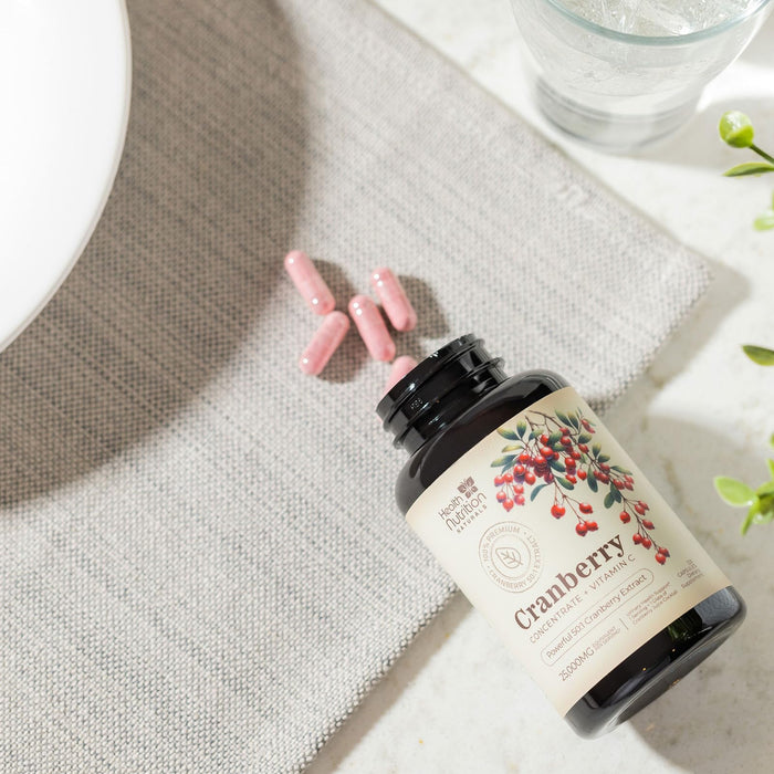 Cranberry Supplement Pills 25,000mg - High Potency Vitamin C Cranberry for Women & Men, Urinary Tract Health Support, Sugar Free, Gluten Free, Non-GMO, Cranberry Concentrate Extract - 120 Capsules