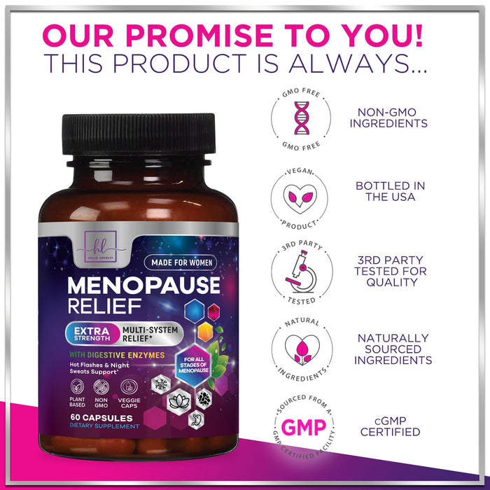 Menopause Supplements for Women - 8 Billion CFU Probiotics, Hot Flash, Night Sweats & Menopause Relief Probiotic for Vaginal, Digestive Health & Immune Support with Black Cohosh - 60 Capsules