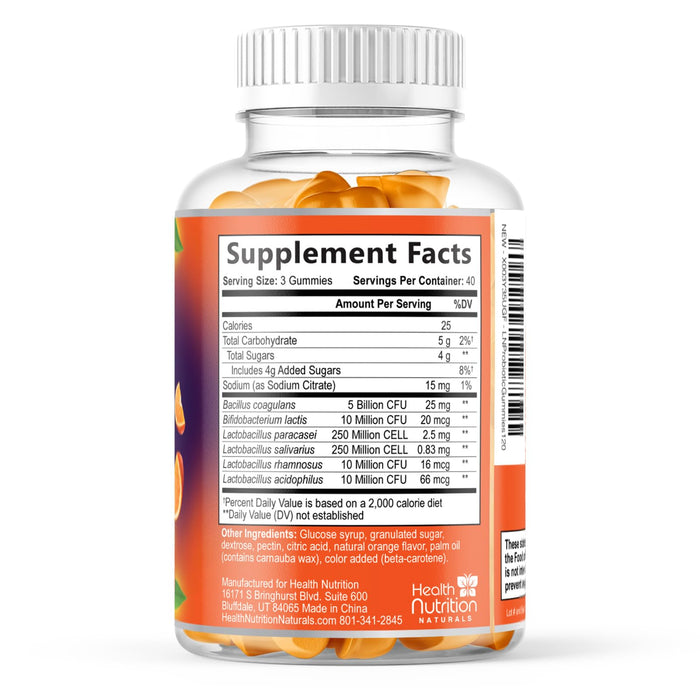 Daily Probiotic Gummies – 5 Billion CFU – 120 Gummies