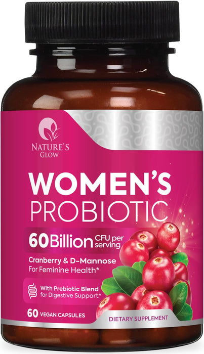 Probiotics For Women 50 Billion CFU - Women's Probiotic For Digestive Health 16 Unique Strains - Daily Vaginal PH Balance & Feminine Health Support, Womens Probiotic With Acidophilus - 60 Capsules
