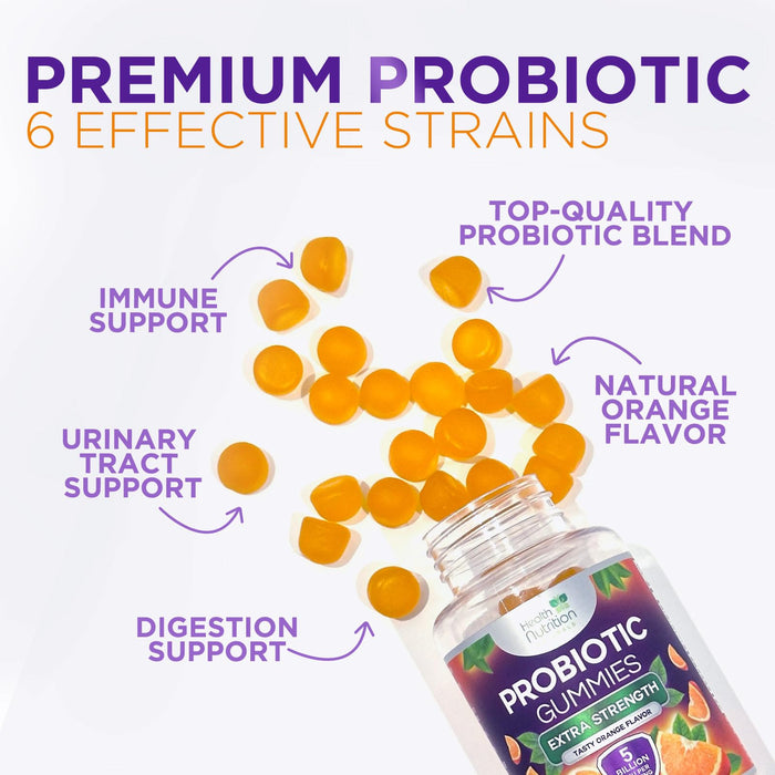 Daily Probiotic Gummies – 5 Billion CFU – 60 Gummies