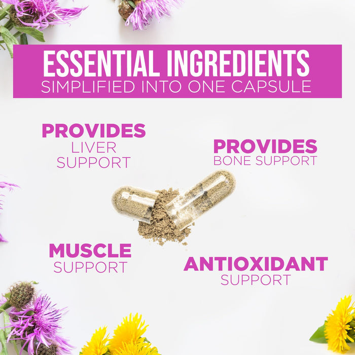 Milk Thistle Supplement - Liver Cleanse Detox & Repair Formula 1000mg with Dandelion - Nature's Herbal Milk Thistle Extract Supplements w/Silymarin Marianum, Supports Liver Health - 120 Capsules