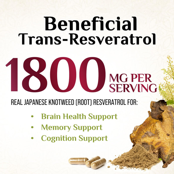 Resveratrol 1800mg – 120 Vegan Capsules