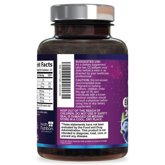 Omega 3 Fish Oil 2400 mg - Triple Strength Omega3, EPA & DHA Fatty Acids Supplement - Natural Support for Immune, Heart & Brain Health - Wild Caught, Non-GMO, Lemon Flavor, Burpless - 180 Softgels