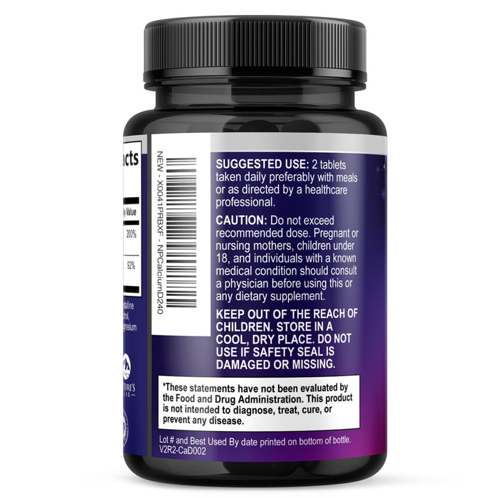 Calcium 1200 mg with Vitamin D3 – 240 Tablets